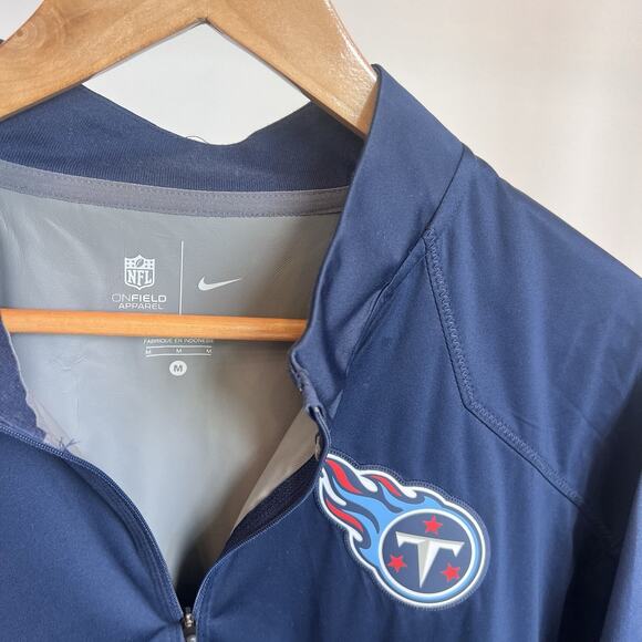 Nike NFL On Field Tennessee Titans Coaches 1/4 zip pullover short sleeve‎ Medium - Picture 4 of 6